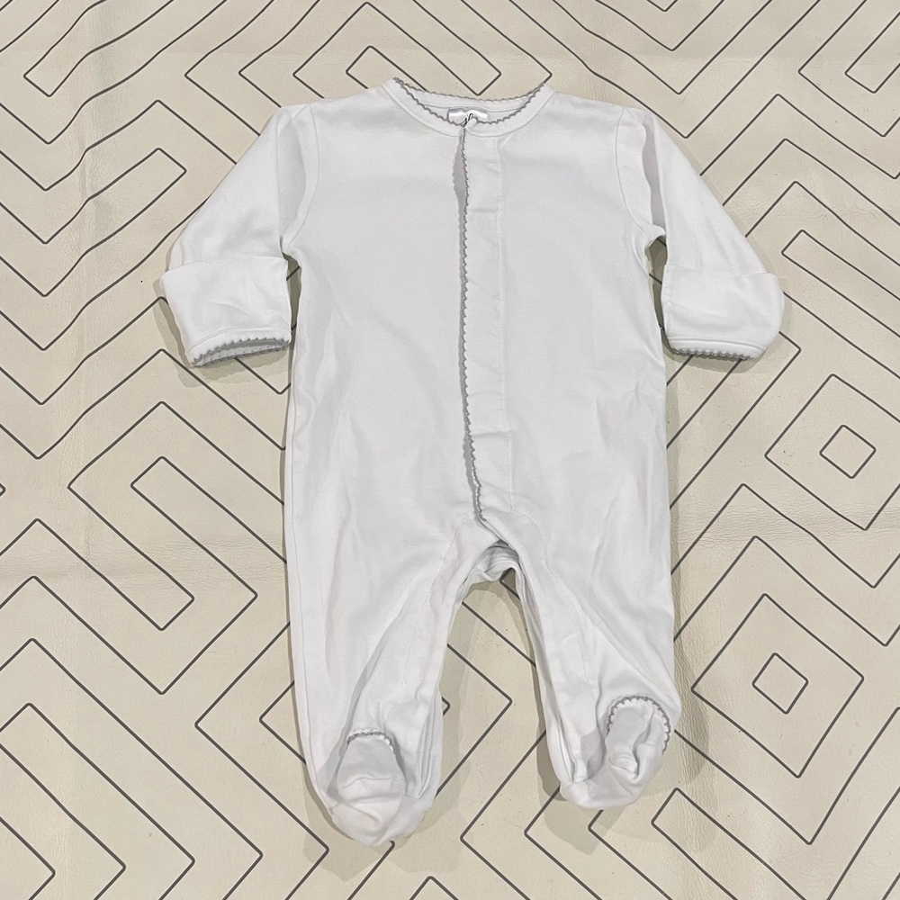 SK White Footie Pajama